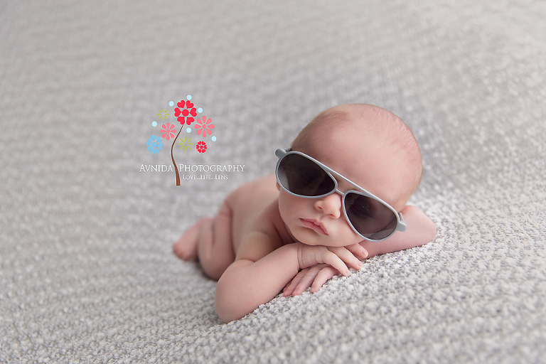 Basking Ridge Newborn Photography NJ - Did I not tell you that this little kid was cool as a cucumber - look at him in those cool grey sunglasses