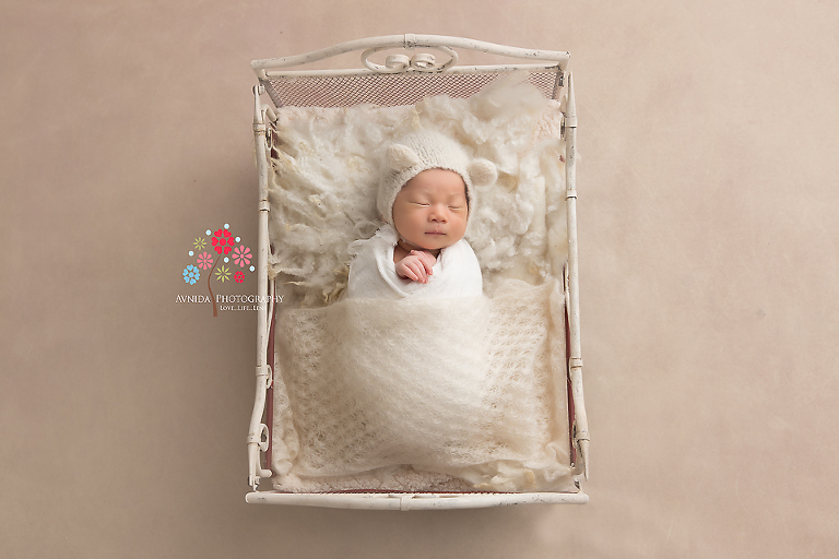 Newborn Photography Franklin Lakes NJ - Isn't that bed just the perfect size for Maxwell