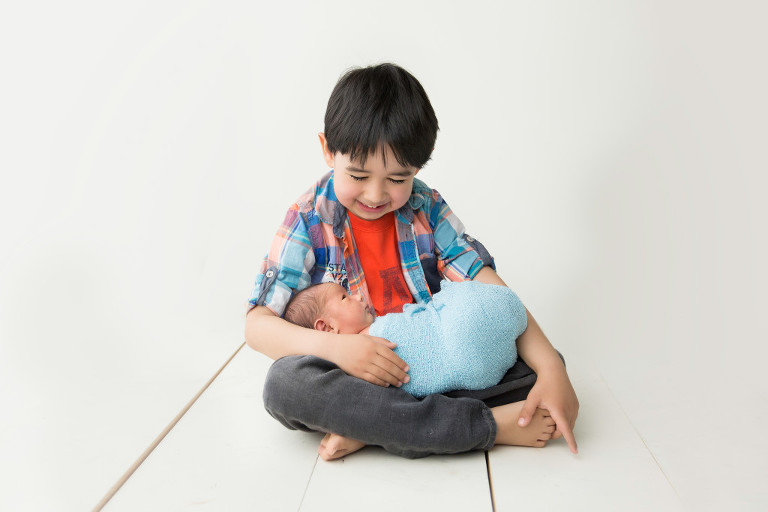 Newborn Photography Oldwick NJ - One of the sweetest and most caring elder brothers I have ever come across in the 400+ newborn photography sessions I have done