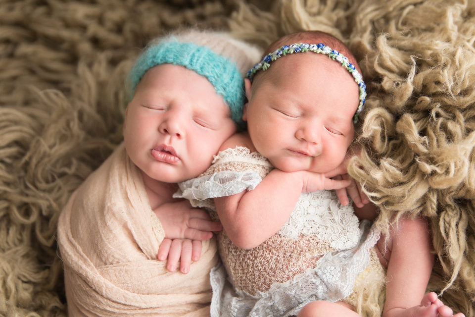 Newborn Photographer Chatham NJ - Just look at those cheeks and do you see how they are bonding with each other