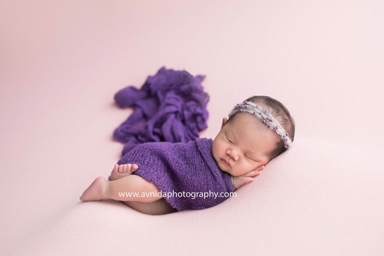 Newborn Photography Northern NJ - Purple, one of my favorite colors for a baby newborn girl