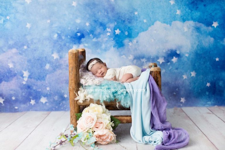 Newborn Photography Northern NJ - Starry Skis, A princess sleeps, the world is peaceful