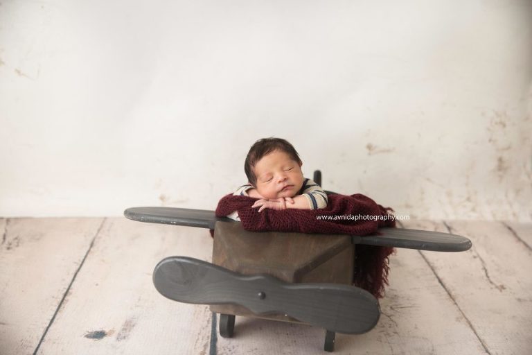 Newborn Photographer Northern NJ - Taking a little rest after the many flights in his private plane