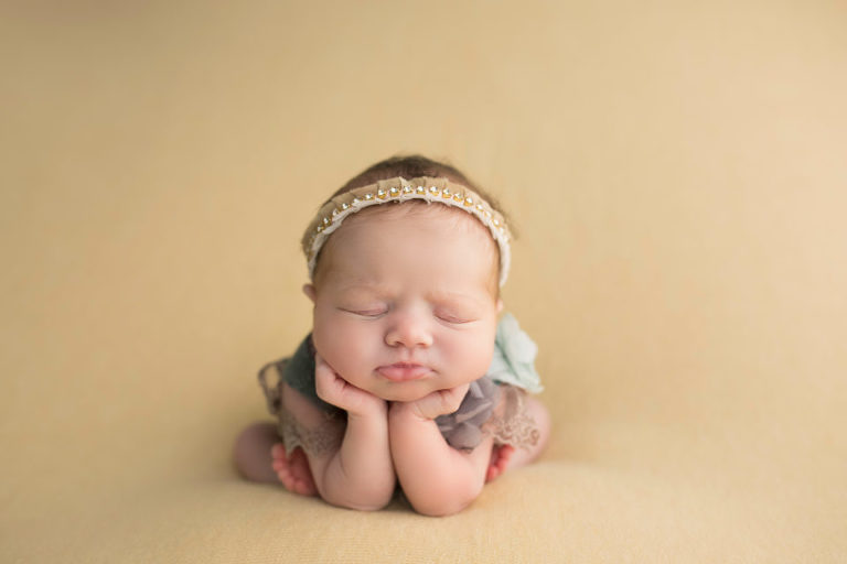 Newborn Photography Cherry Hill NJ - Something seemed to be bothering her during this pose.