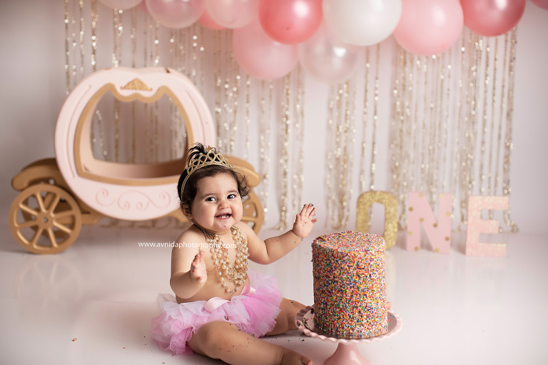 See, now you are going to get more smiles out of me. You should have the cake in front of me much earlier. Let's get this Cake Smash Photographer Mendham NJ session started.