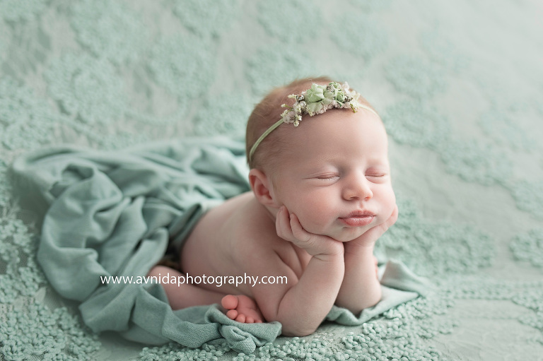 We bow down to you, Princess Mackenzie. You posed perfectly during the Newborn Photographer Randolph NJ session.