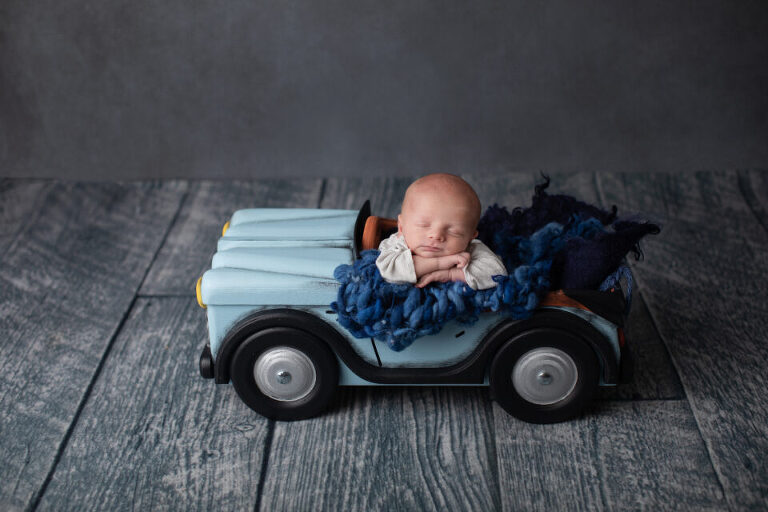 Newborn Photography South Jersey NJ - Driving my truck arriving the neighborhood gets me all tired
